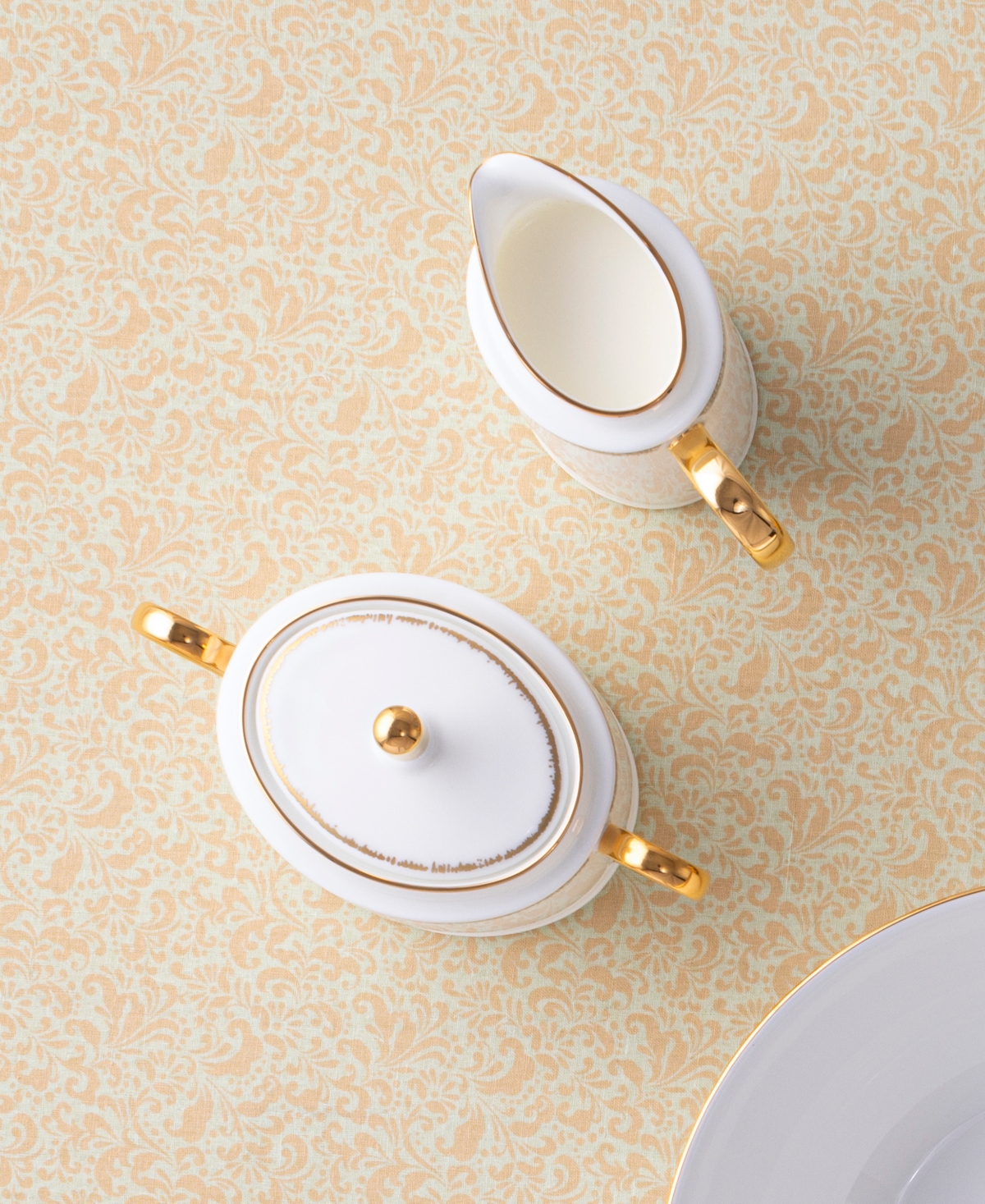 Noritake Haku Sugar Creamer Set In White