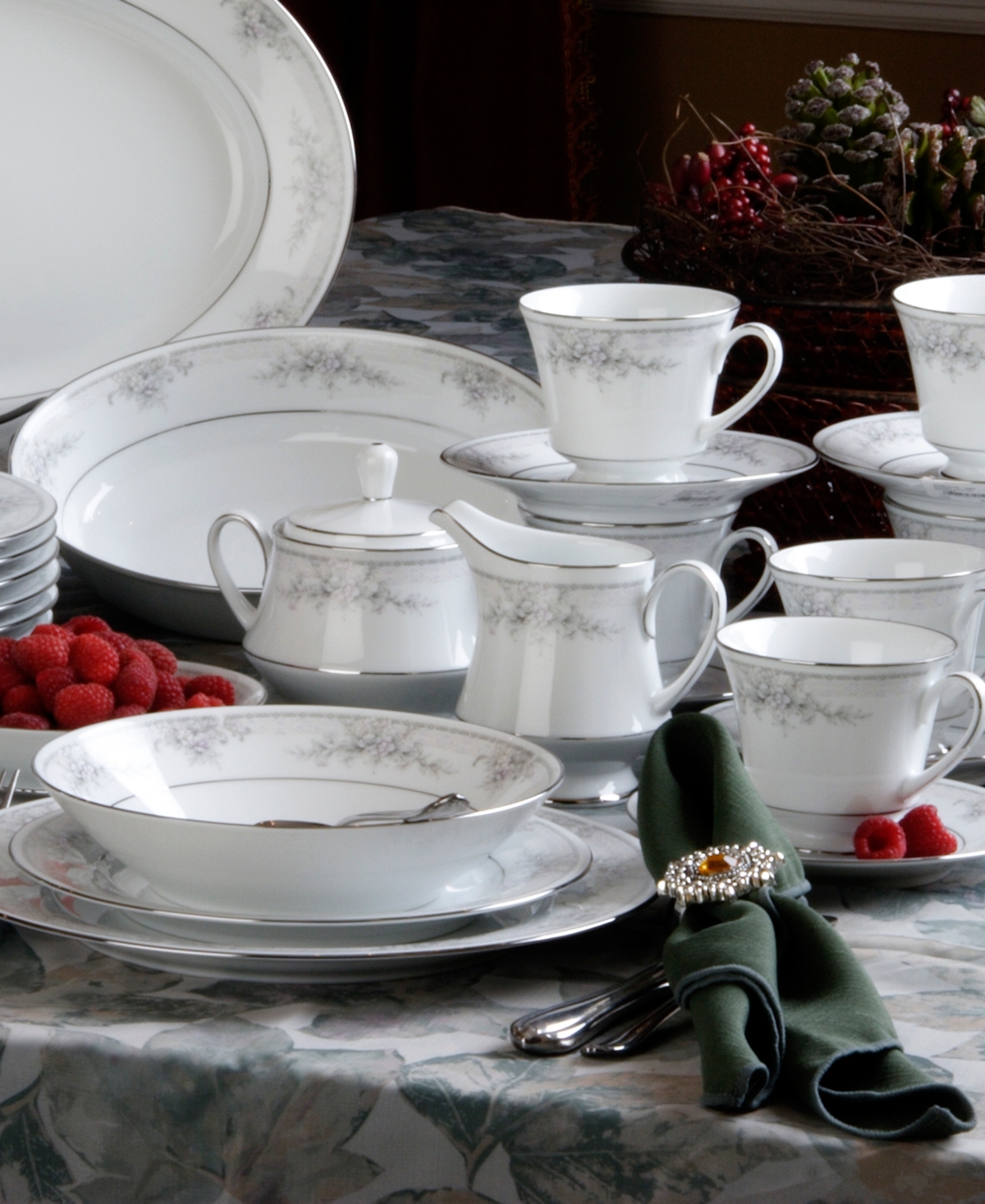 Noritake Sweet Leilani Sugar Creamer Set In White