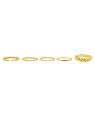 Gold Set of 5 Stacking Bands