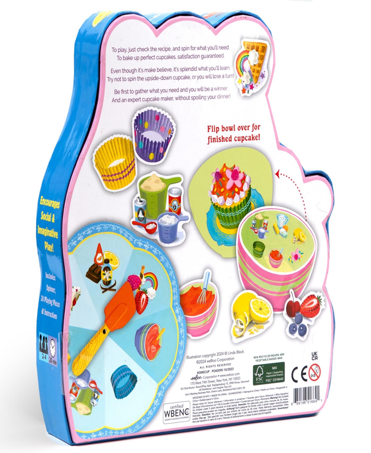 Eeboo Cupcake Shaped Spinner Game In Multi