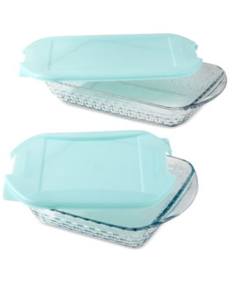 Basketweave Embossed 4-Piece Bakeware Bundle