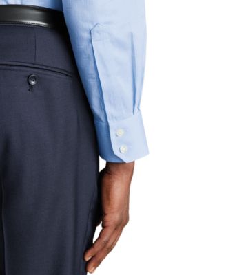 Men's Slim-Fit Non-Iron Puppytooth Dress Shirt