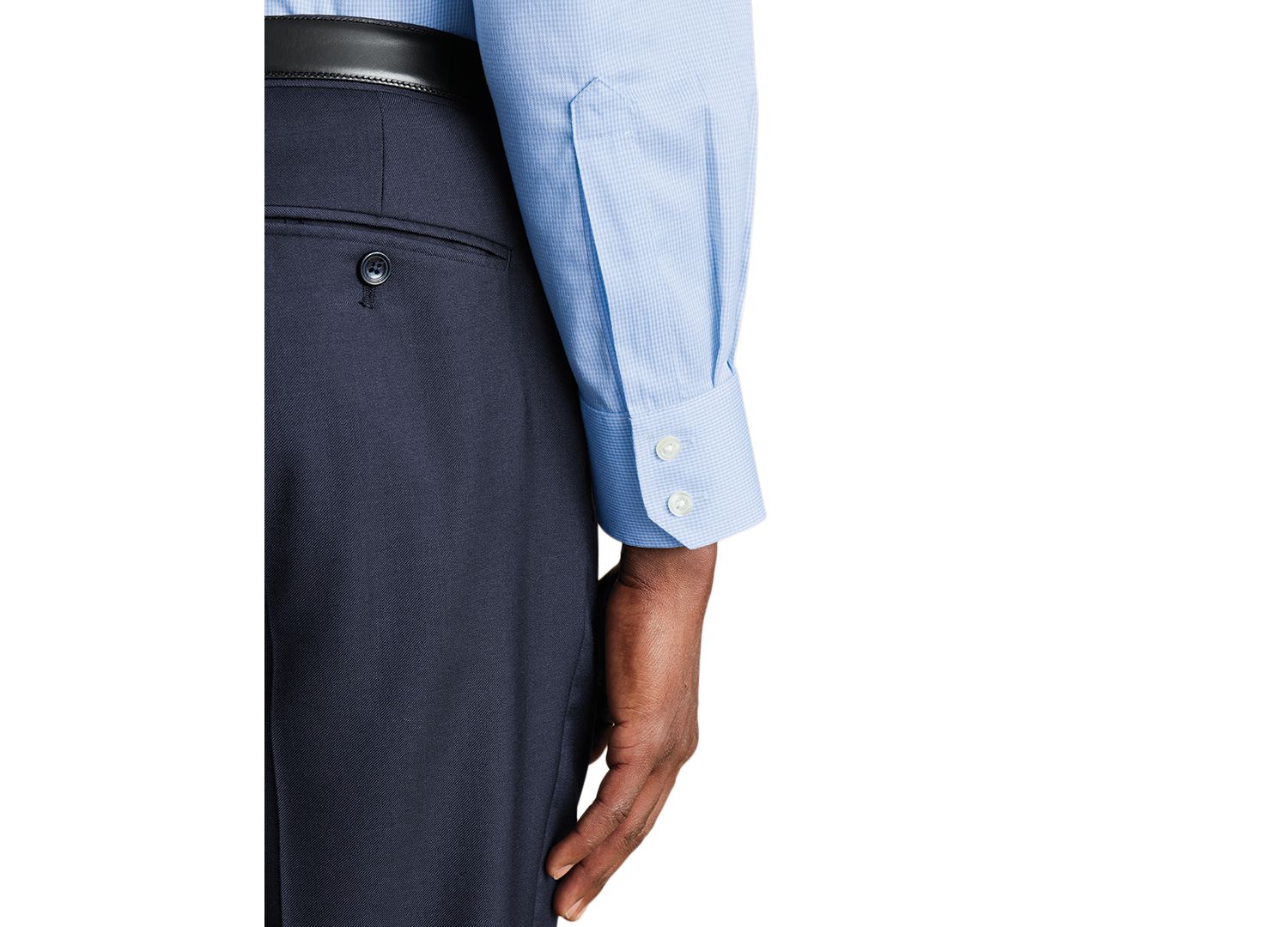 Men's Slim-Fit Non-Iron Puppytooth Dress Shirt