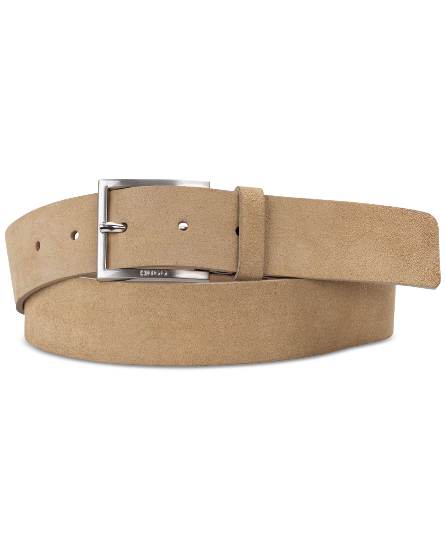 Мужской ремень Hugo Boss Mirto Belt, цвет: Бежевый — фото 1
