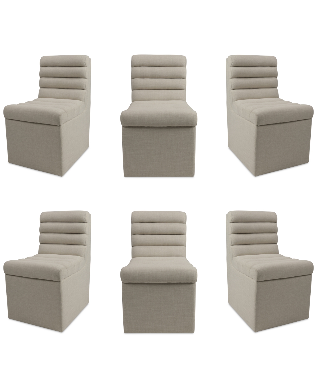 Macy's Clave 6-pc. Dining Chair Set, Created For  In Linen