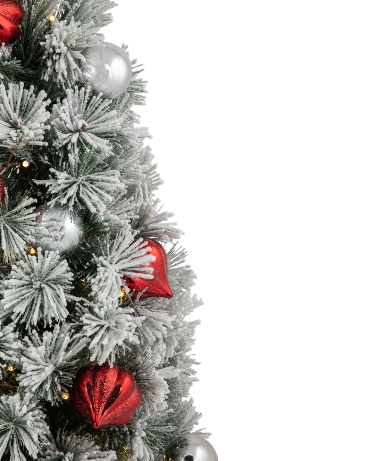 Northlight Pre-lit Potted Snowy Bristle Pine Artificial Christmas Tree 3' In Green