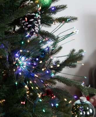 LED Lighted Firework Silver Branch Christmas Decoration 20"