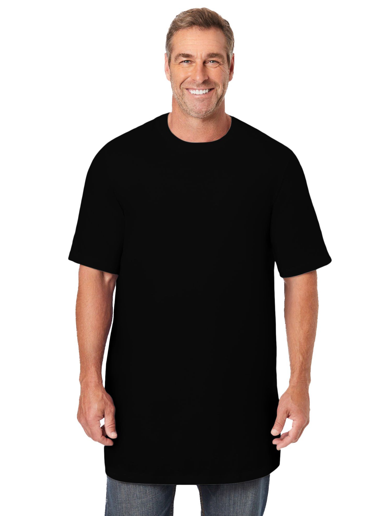 Men's Shrink-Less Lightweight Longer-Length Crewneck T-Shirt