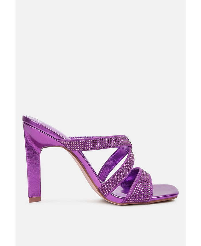 Wapit Rhinestone Embellished Straps Sandals