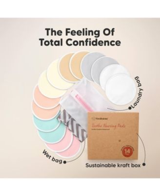 Soft Reusable Nursing Pads – 14 Pack, Washable Breast Pads For Breastfeeding Moms (Beige, 5.91”) 2 thumbnail image