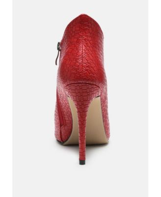 London Rag Womens Lolita Woven Texture Stiletto Boot