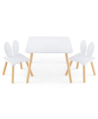 Slickblue 3 Pieces Kids Table and Chairs Set for Arts Crafts Snack Time ...