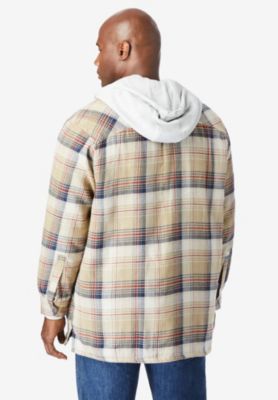 Big & Tall by KingSize Removable Hooded Shirt Jacket