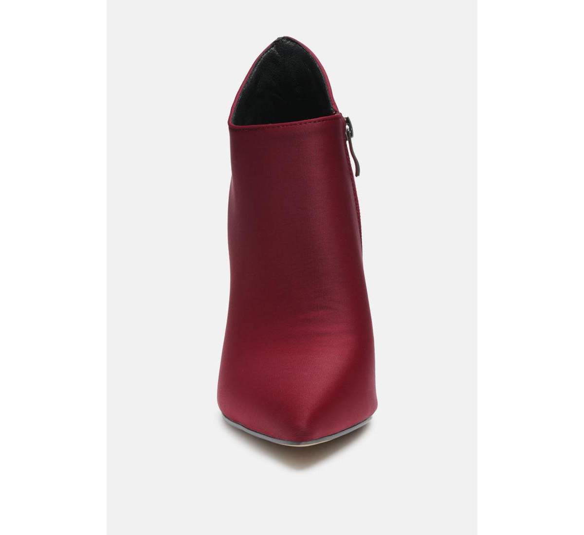 Rag & Co Melba Pointed Toe Stiletto Boot - Burgundy