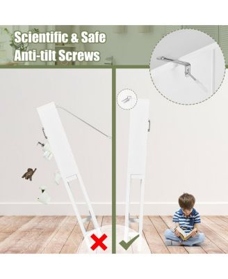 Over the Toilet Storage Cabinet Bathroom Space Saver with Tempered Glass Door