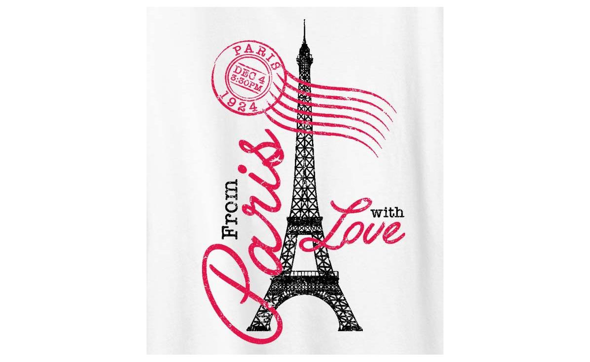 Hybrid Apparel Minnie Paris Plus Size Graphic T-shirt In White