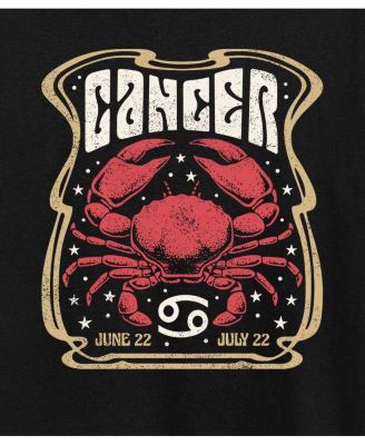 Zodiac Cancer Rock Poster Plus Size Graphic T-Shirt