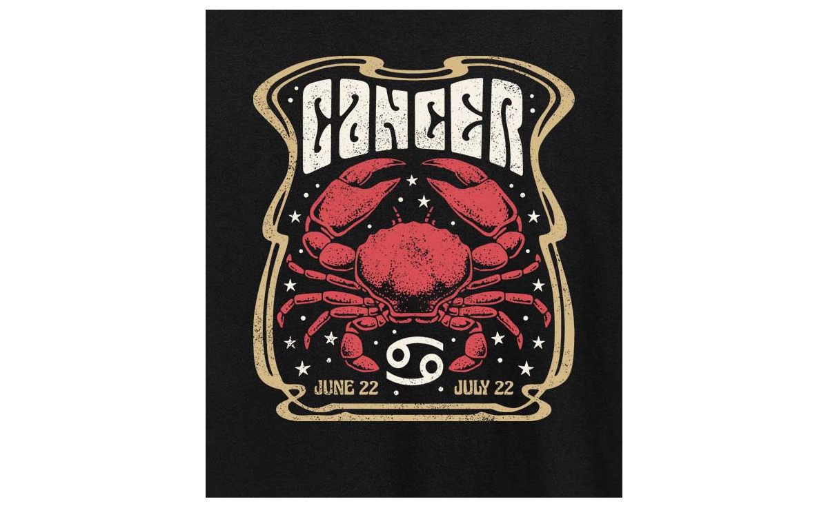 Hybrid Apparel Zodiac Cancer Rock Poster Plus Size Graphic T-Shirt