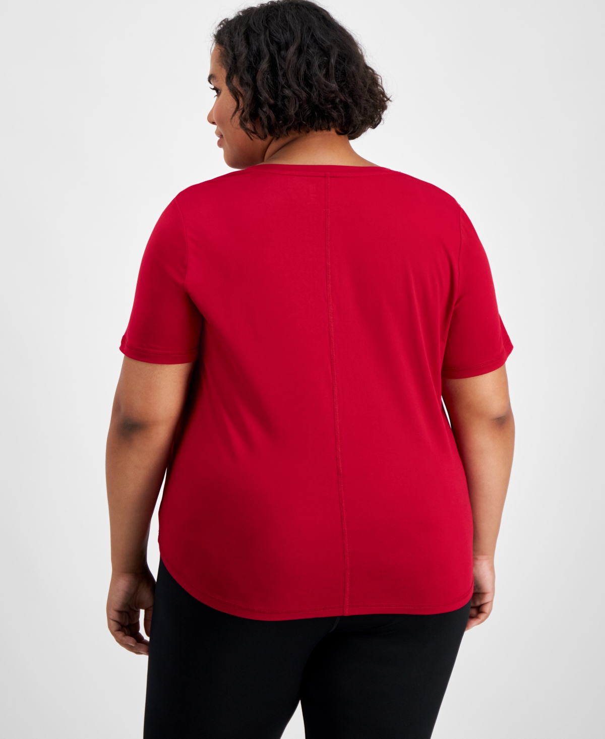 Id Ideology Plus Size Solid Essentials Active Tee, Created for Macy's