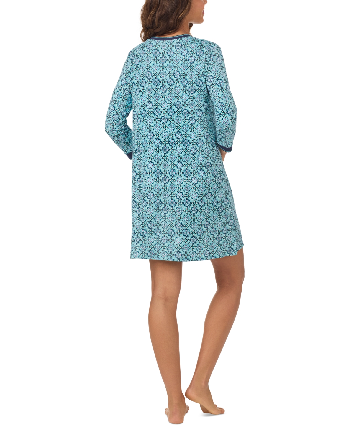 Cuddl Duds Women's Printed 3/4-Sleeve Sleepshirt
