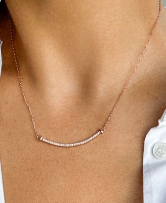 Gold Curved Bar Necklace