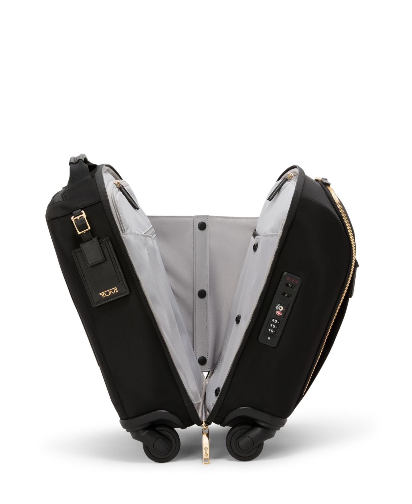 Чемодан TUMI Voyageur Leger Compact Carry-On, цвет: Чёрный / Золотой — фото 4