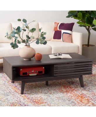 45.28" Rubberwood/MDF/PB/Honeycomb/Steel Rori 2 Door Coffee Table