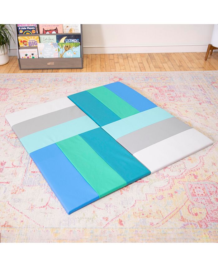 ECR4Kids Premium Folding Rest Mat, 3-Section, 2in, Sleeping
