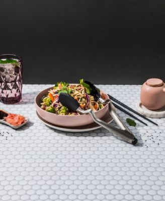 12" Stainless Steel Silicone Tongs