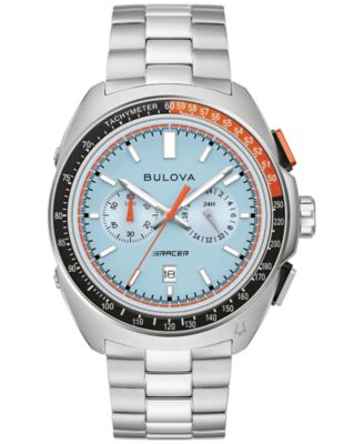Bulova - Men's Chronograph Racer Stainless Steel Bracelet Watch 42mm