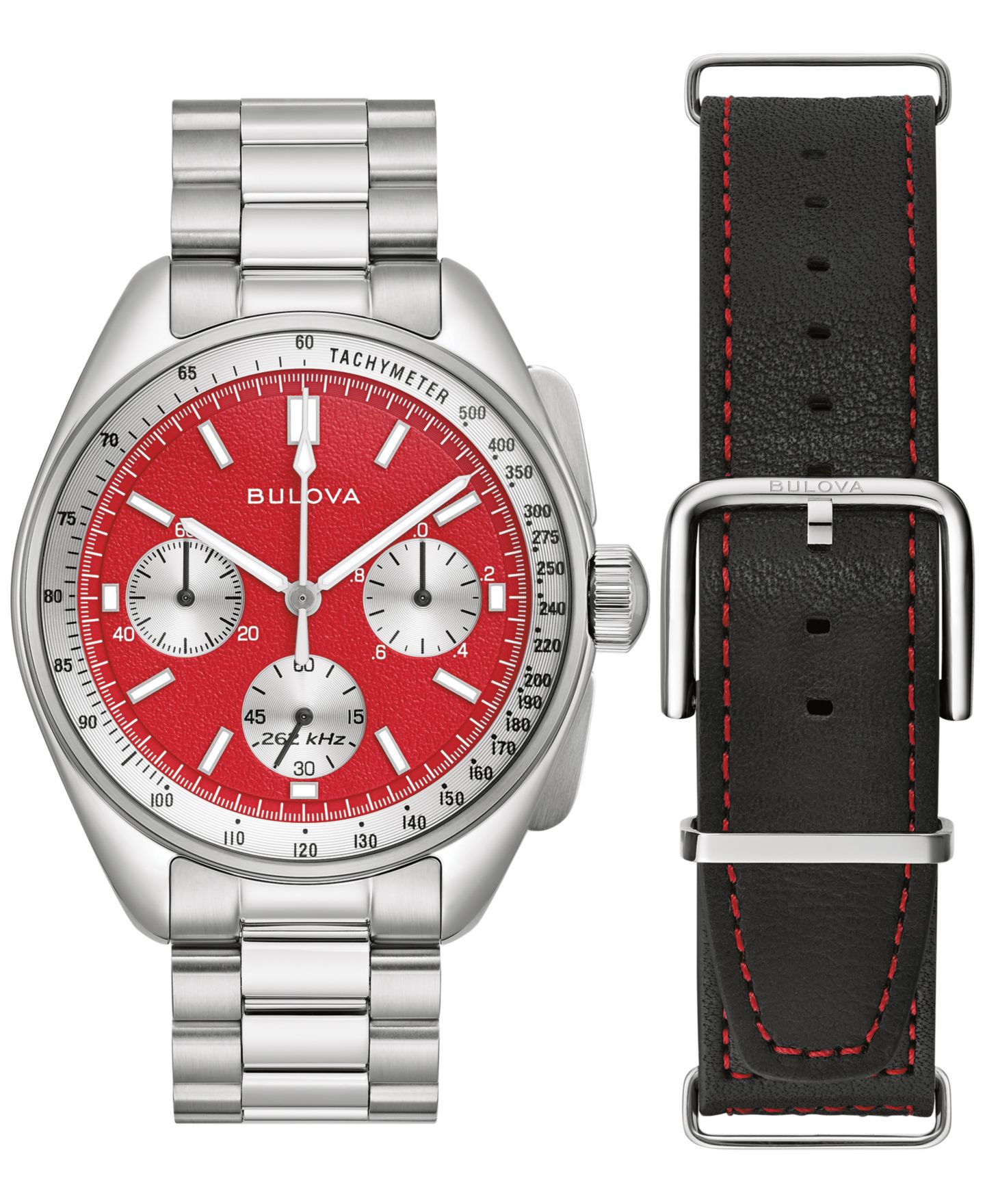 Мужские часы Bulova Lunar Pilot, хронограф, браслет из нержавеющей стали, 44 мм — фото 1