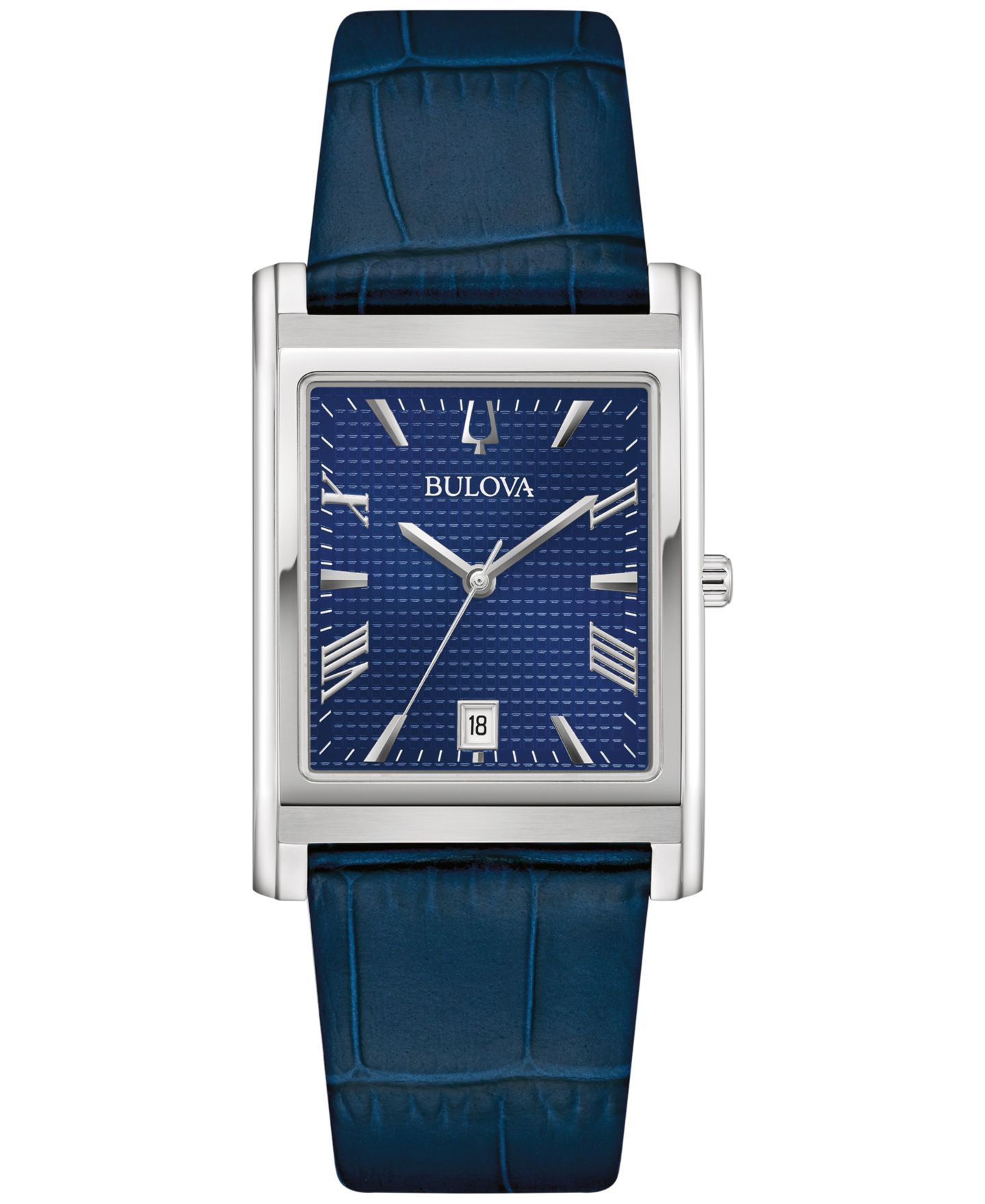 Мужские часы Bulova Sutton Blue Leather Strap Watch 29mm — фото 1