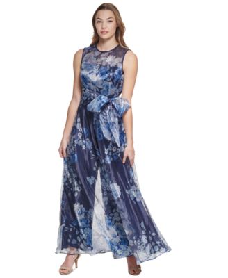 Eliza j floral organza jumpsuit on sale