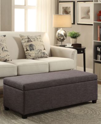 Avalon Fabric Rectangular Storage Ottoman