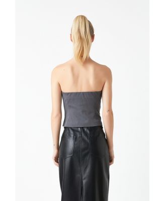 Women's Draped Corset Top