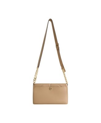 Quilted Logo Plaque Flap Bag