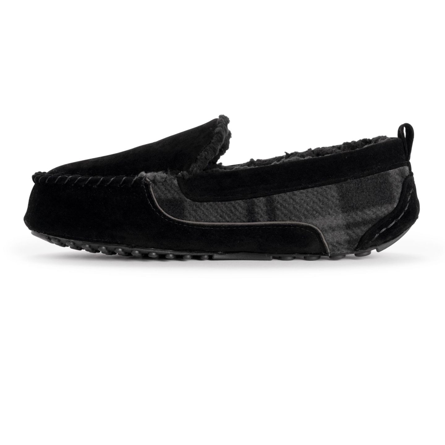 Мужские тапочки MUK LUKS Emmett Moccasin Slippers, цвет: Чёрный — фото 6
