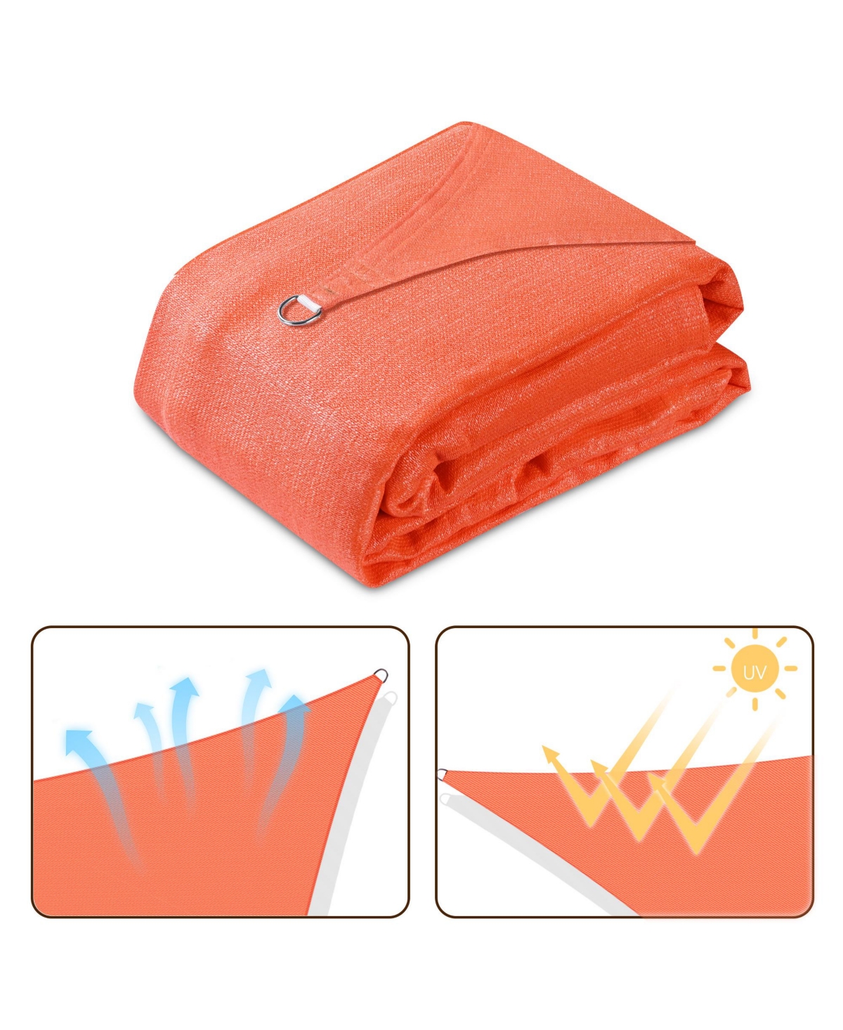 Yescom 13x10 Ft 97% Uv Block Rectangle Sun Shade Sail Canopy Cover Net Outdoor Pool