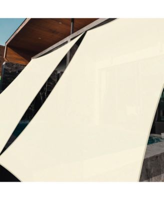 2 Pack 16x16 Ft 97% UV Block Square Sun Shade Sail Heavy Duty HDPE Canopy Yard