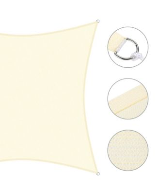 2 Pack 16x16 Ft 97% UV Block Square Sun Shade Sail Heavy Duty HDPE Canopy Yard