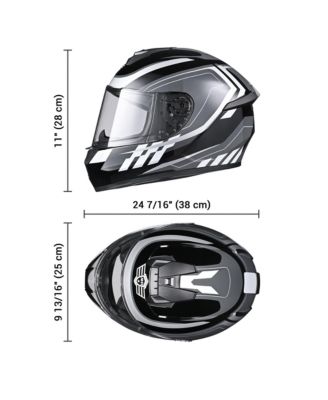 RUN-F3 Full Face Motorcycle Helmet DOT Approved Removable Liner Street Bike S