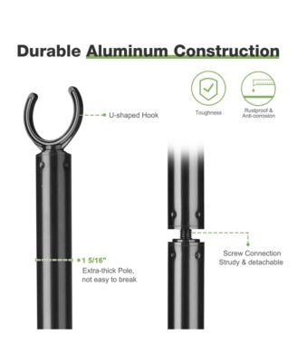 10 Ft String Light Pole Outdoor Metal Pole Aluminum Patio Backyard Party 2 Pack