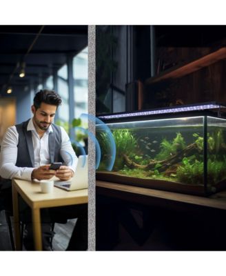 LED Aquarium Light 30–38 Inch with APP WiFi Control, Full Spectrum, Timer, Extendable Brackets for Freshwater Plant Tanks