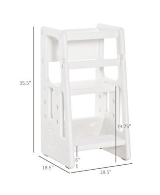 Toddler Tower with Adjustable Height, Toddler Kitchen Stool Helper with Anti-slip Mat, Step Stool for Kitchen, Bathroom