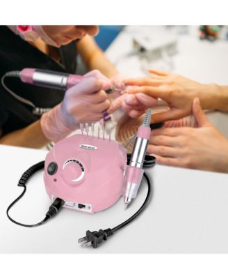 30000RPM Pro Pink Electric Nail Drill File Buffer 6 Bits Manicure Pedicure Kit