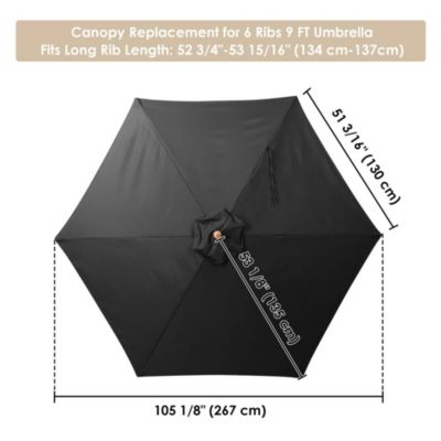 9 Ft Patio Umbrella Replacement Canopy Market Top Cover Table Outdoor Pool