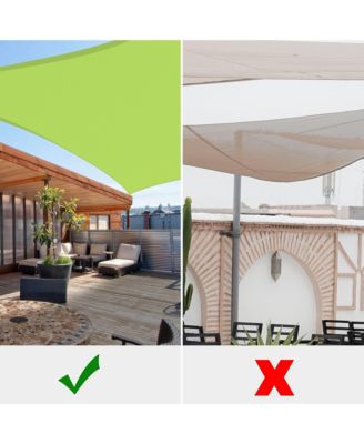 2 Pack 18x18 Ft 97% UV Block Square Sun Shade Sail Canopy Outdoor Backyard Pool