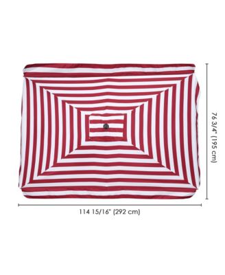 10x6.5 Ft Patio Umbrella Replacement Canopy Market Table Top Sunshade Cover