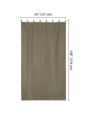 54"x108" Outdoor Privacy Curtain Panel Tab Top UV30+ Patio Lanai Pergola 2 Piece