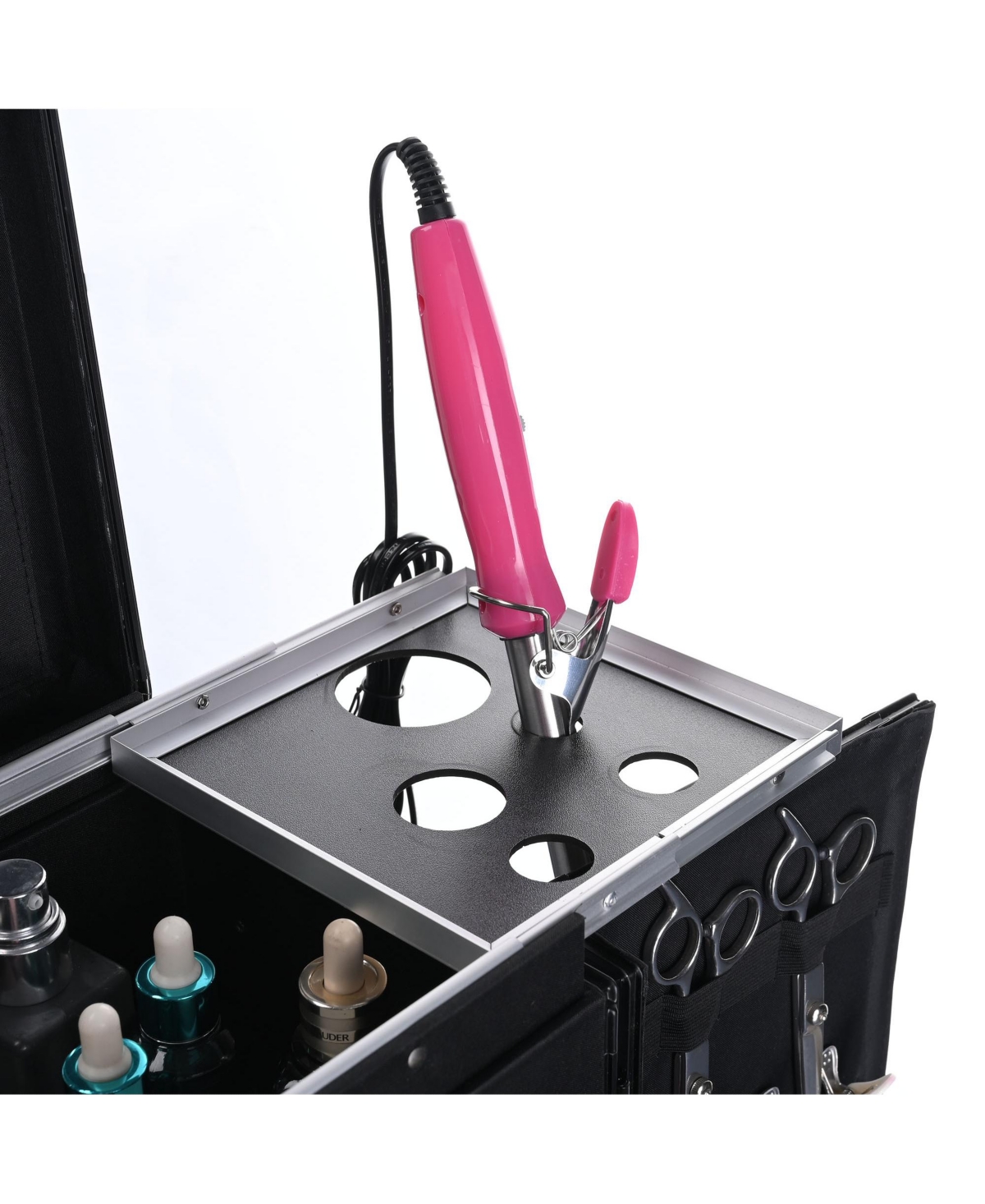 Byootique Rolling Makeup Case Trolley Cosmetic Organizer Hair Stylist Salon
